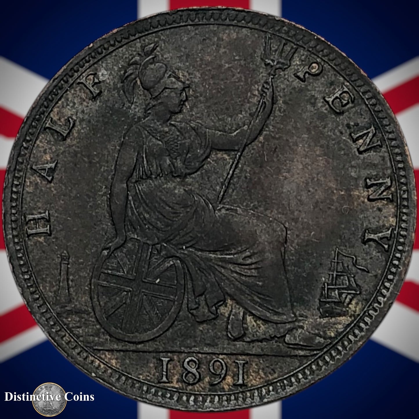 Great Britain 1891 Half Penny 1/2d GB5692