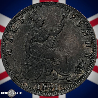 Great Britain 1891 Half Penny 1/2d GB5692