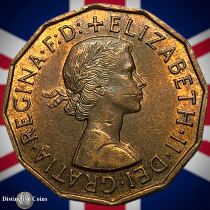 Great Britain 1955 Three Pence 3d GB7379