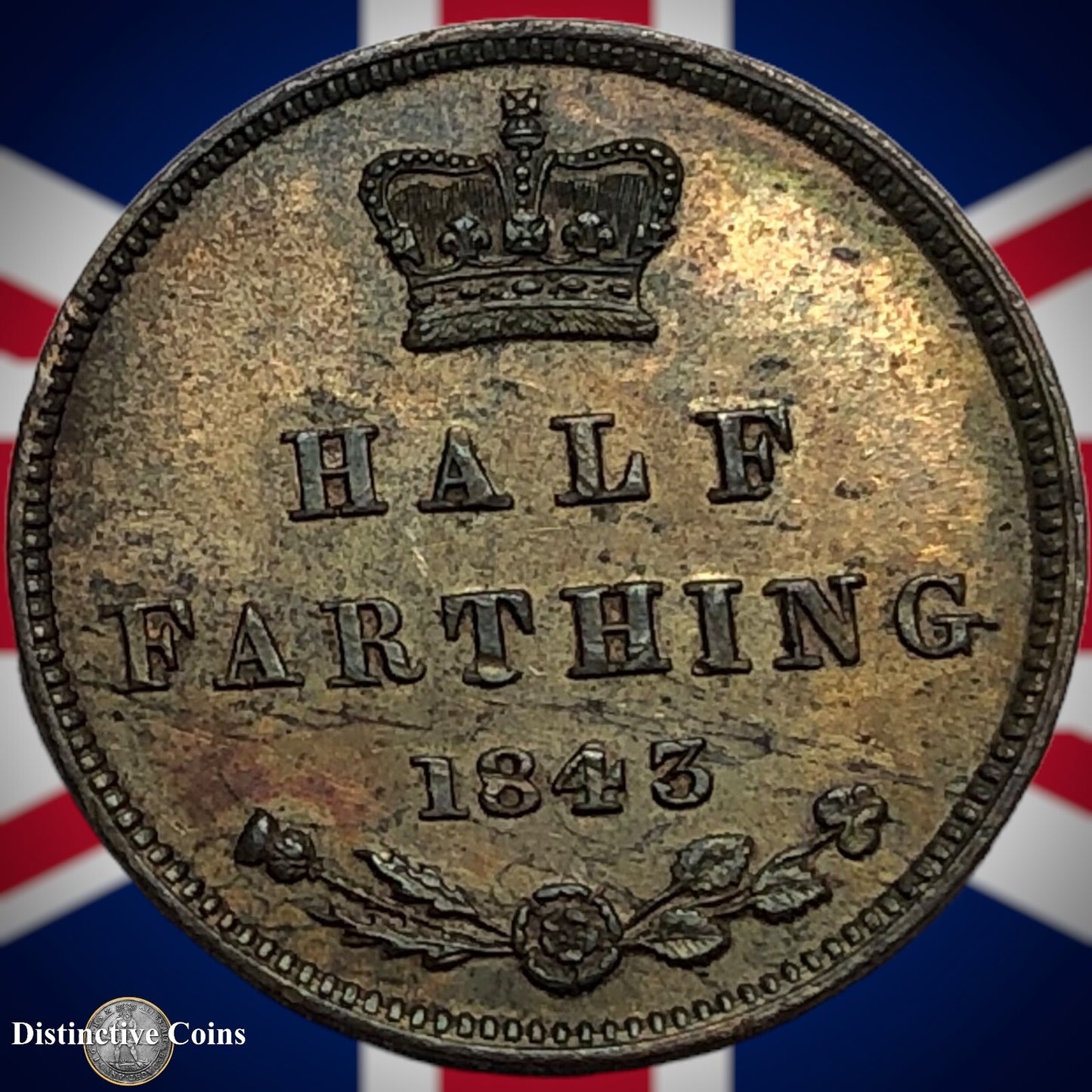 Great Britain 1843 Half Farthing 1/2 Penny GB3077