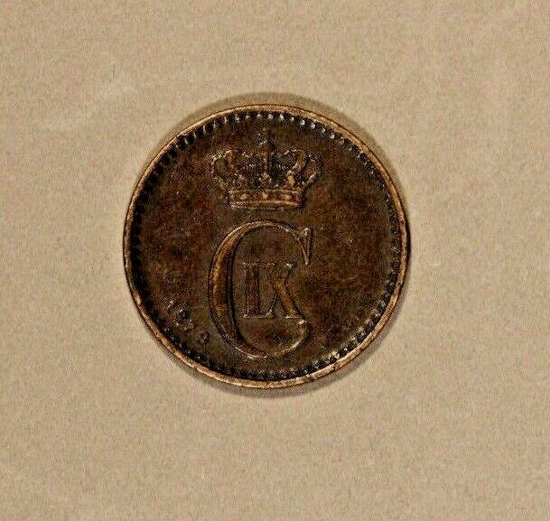 1879 Denmark 1 Ore Very Nice Details  