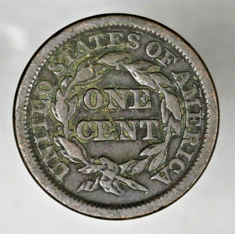 US 1848 Braided Hair Large Cent  A3051