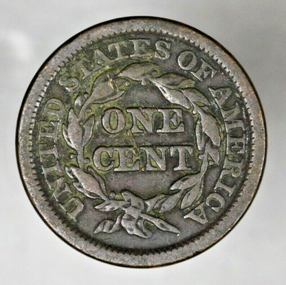 US 1848 Braided Hair Large Cent  A3051