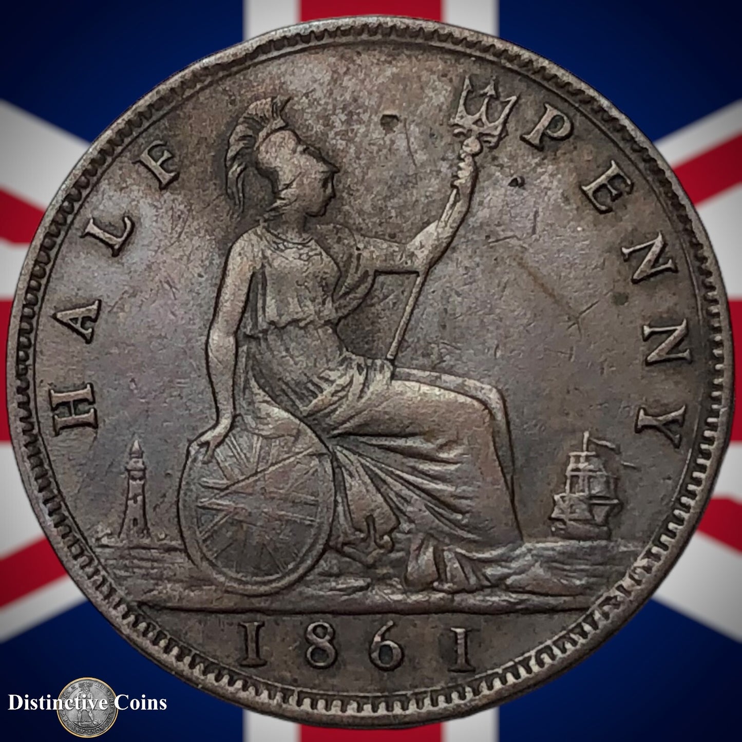 Great Britain 1861 Half Penny 1/2d GB5369