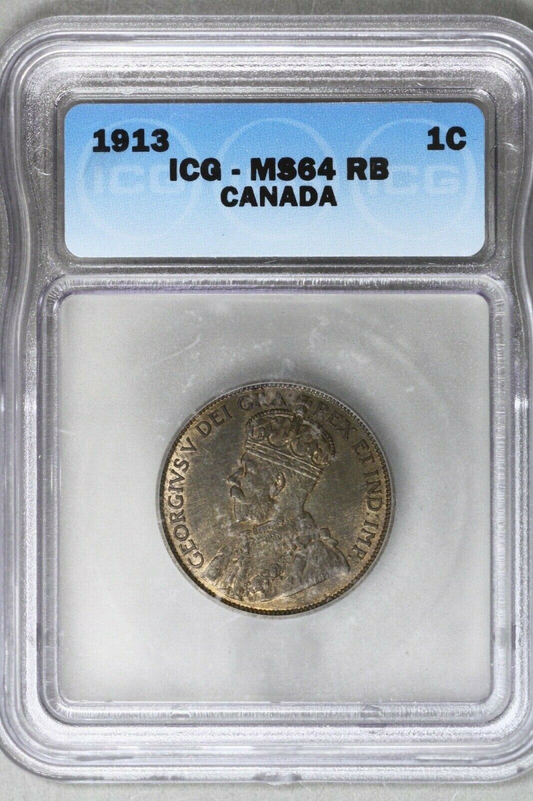 Canada 1913 1 Cent ICG MS 64 RB S603