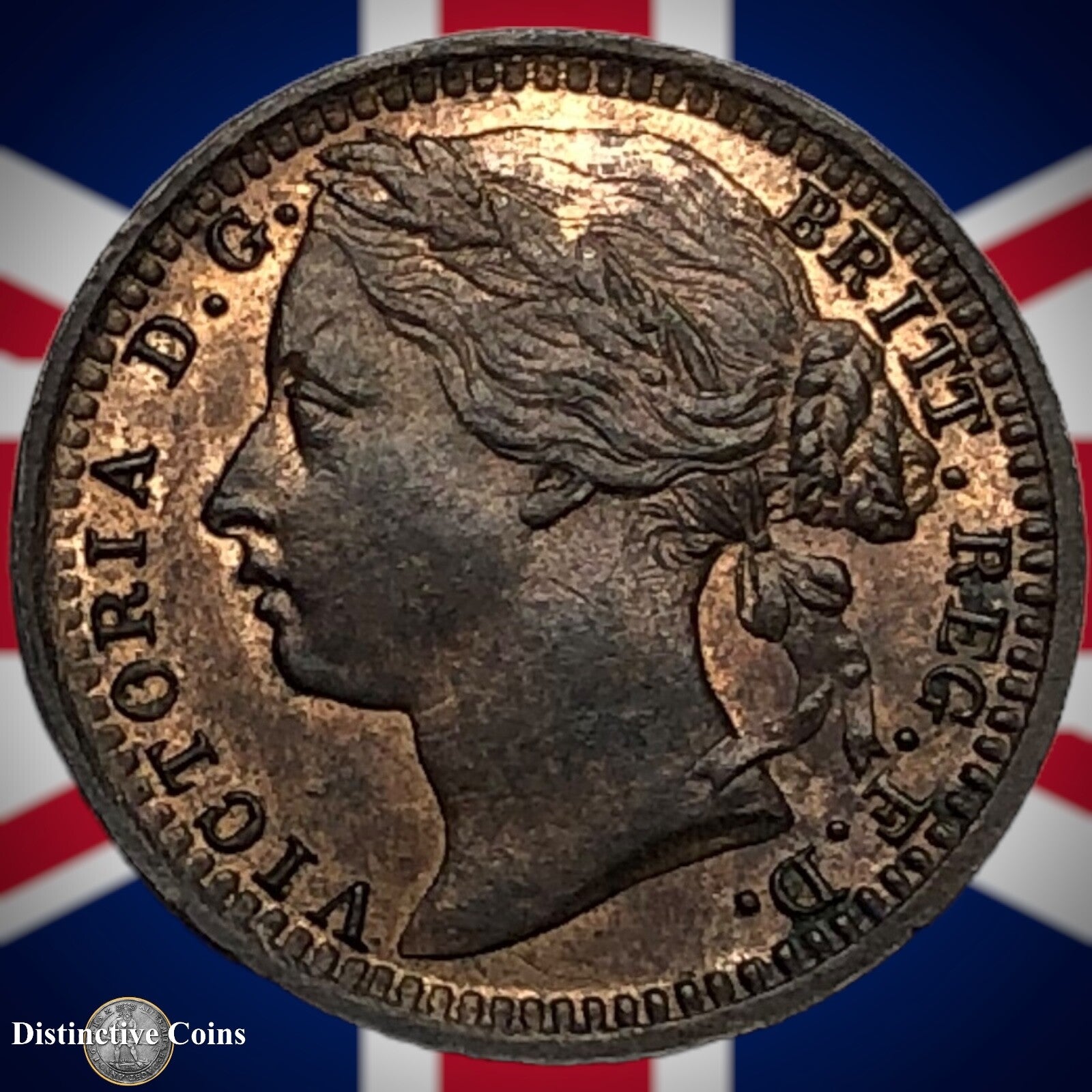 Great Britain 1878 Third Farthing 1/3 Penny GB3016