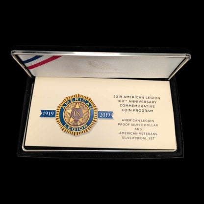 2019American Legion 100th Anniversary Commemorative Silver Dollar & Medal  D206