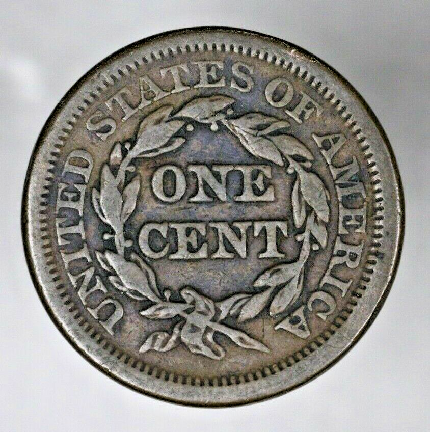 US 1850 Braided Hair Large Cent  A3150