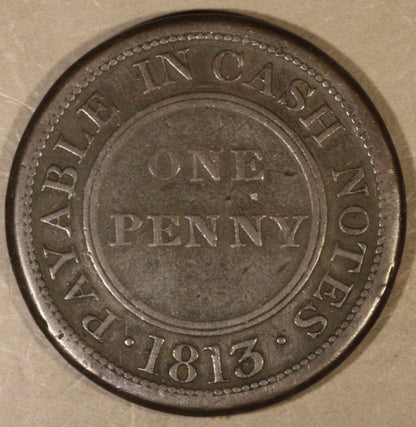 1813 Great Britain Worcester Penny John Knapp Jr Glover