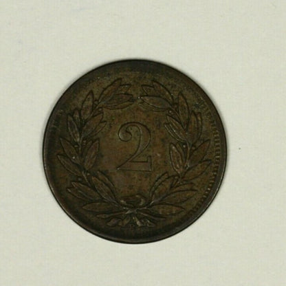 Switzerland  2 Rappen 1886   XF   A935