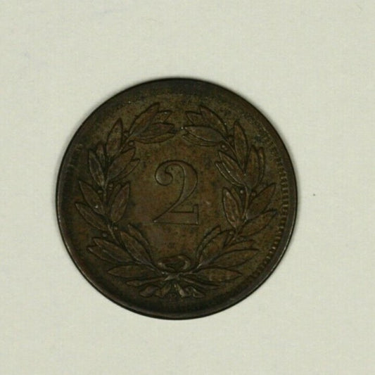 Switzerland  2 Rappen 1886   XF   A935