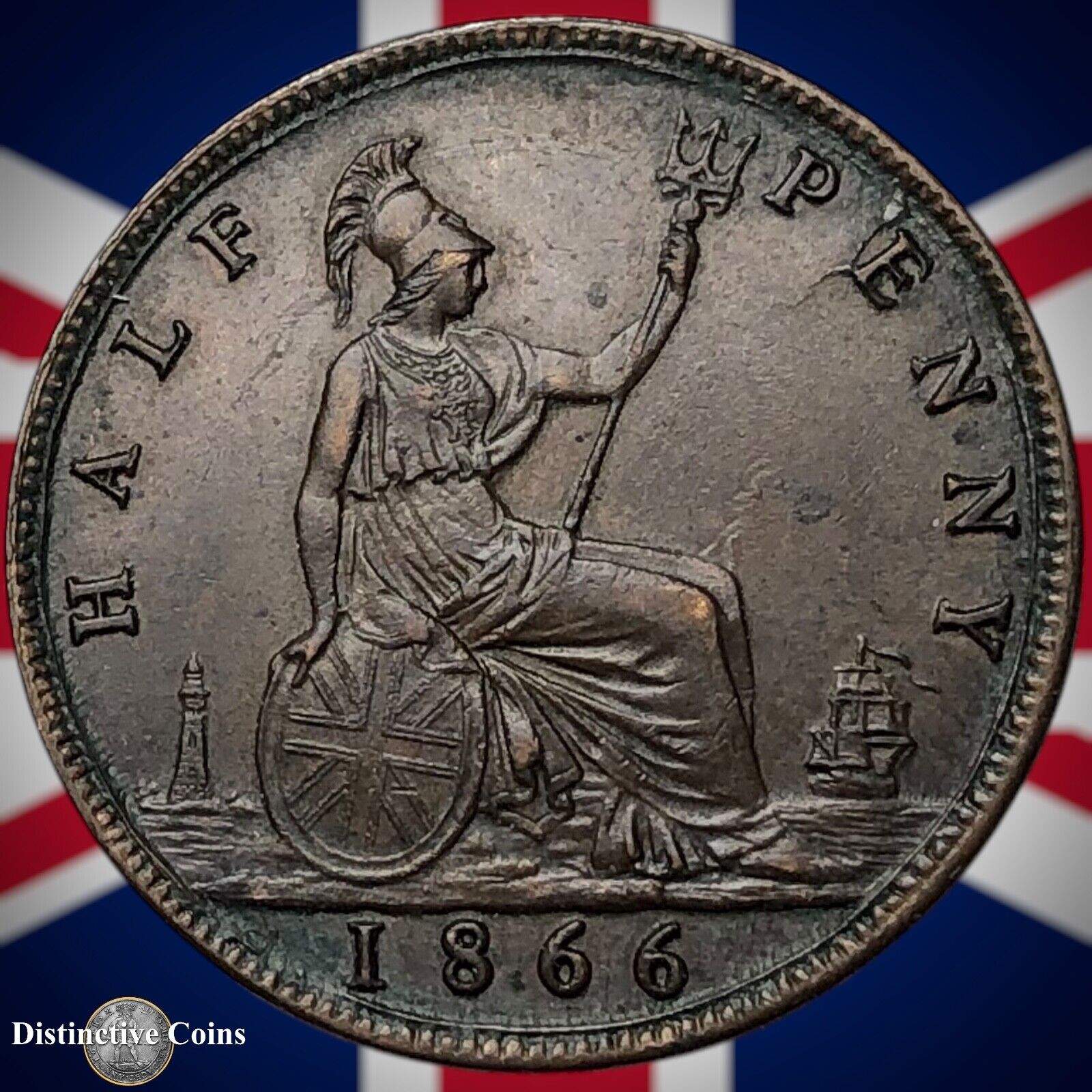 Great Britain 1866 Half Penny 1/2d GB5485