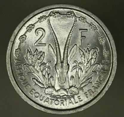 French Equatorial Africa  2 Francs 1948 UNC  A1041