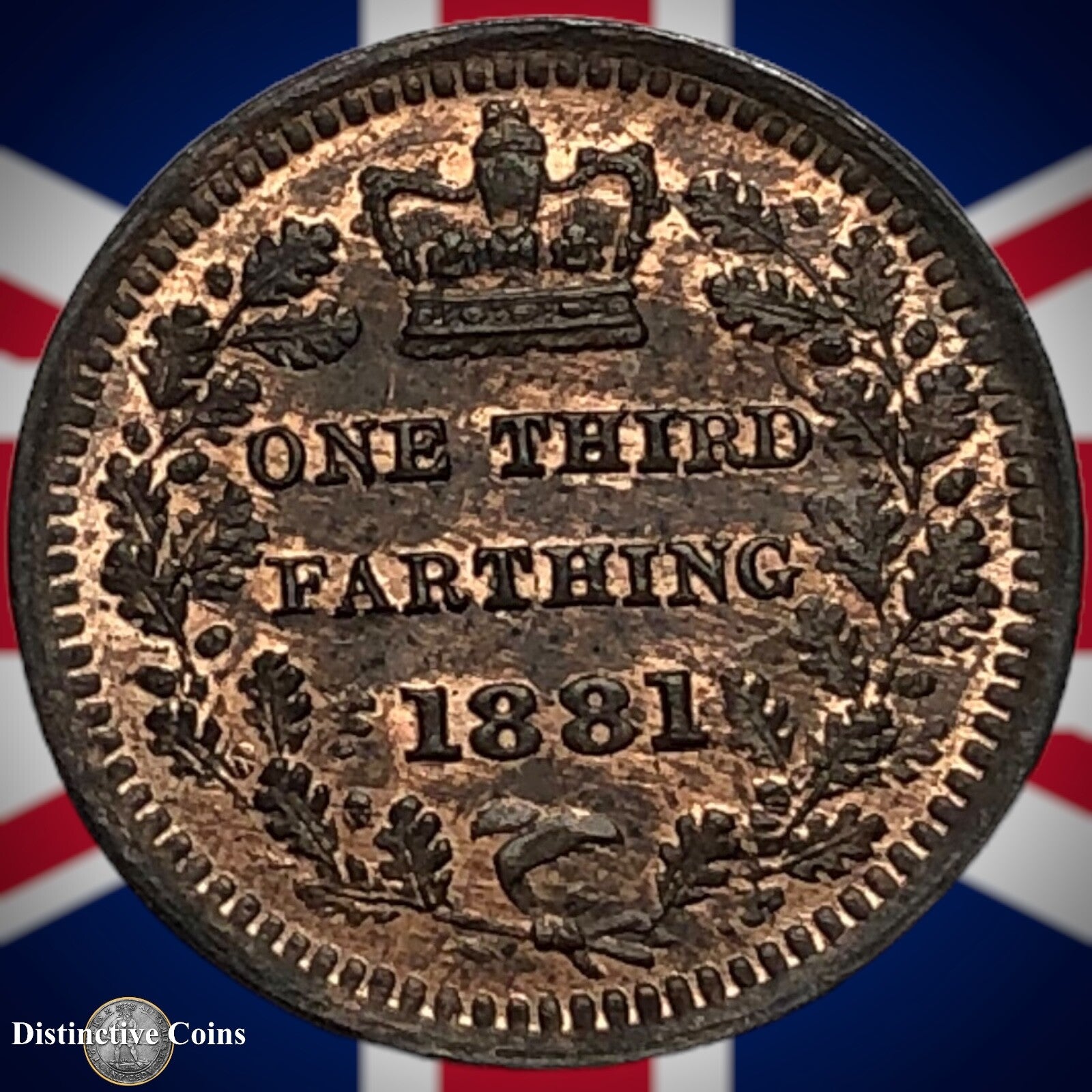 Great Britain 1881 Third Farthing 1/3 Penny GB3020
