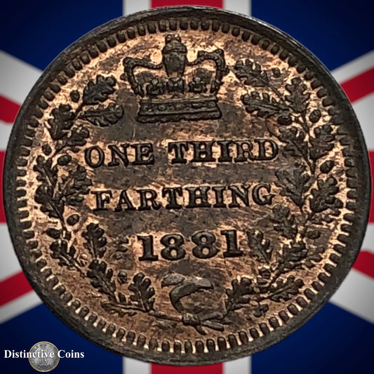 Great Britain 1881 Third Farthing 1/3 Penny GB3020