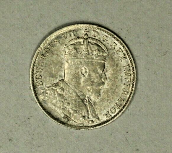 Canada Silver 5 Cents 1905  AU  A1918
