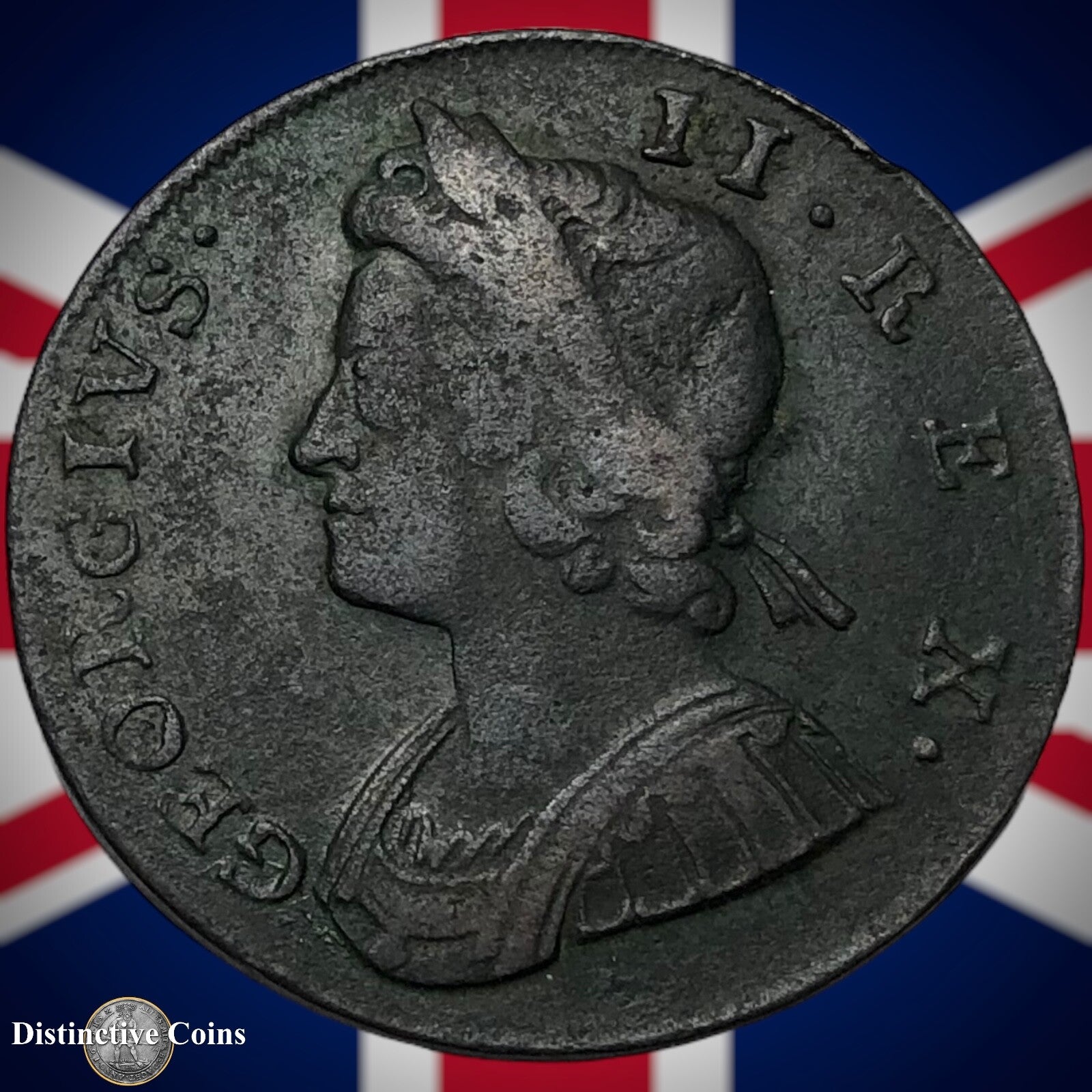 Great Britain 1737 Half Penny 1/2d GB5064