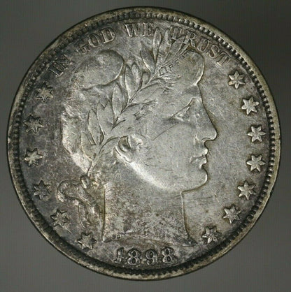 US 1898 P Barber Half Dollar  A2791