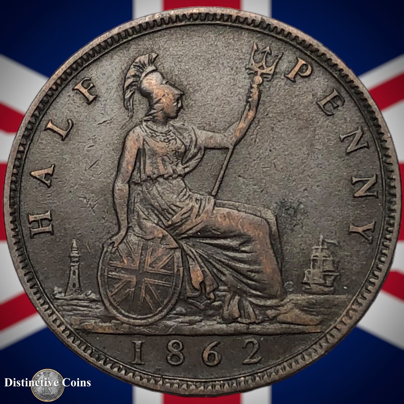 Great Britain 1862 Half Penny 1/2d GB5408