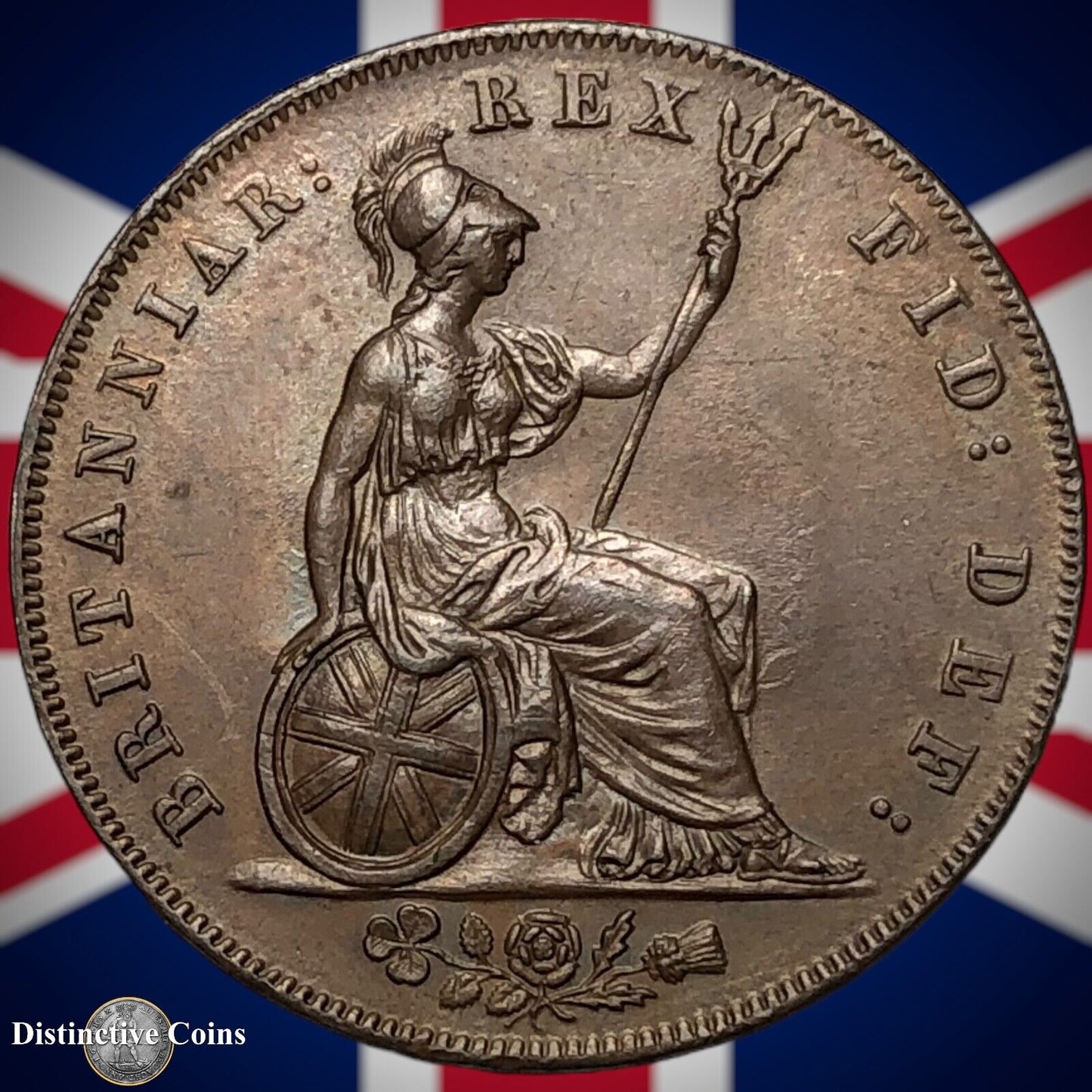 Great Britain 1827 Half Penny 1/2d GB5222