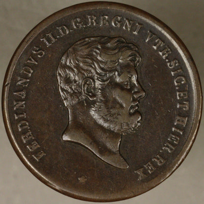 Italy - Naples 1857 10 Tornes XF copper 