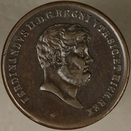 Italy - Naples 1857 10 Tornes XF copper 