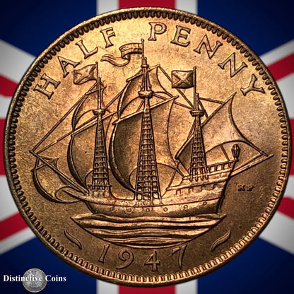 Great Britain 1947 Half Penny 1/2d GB6048