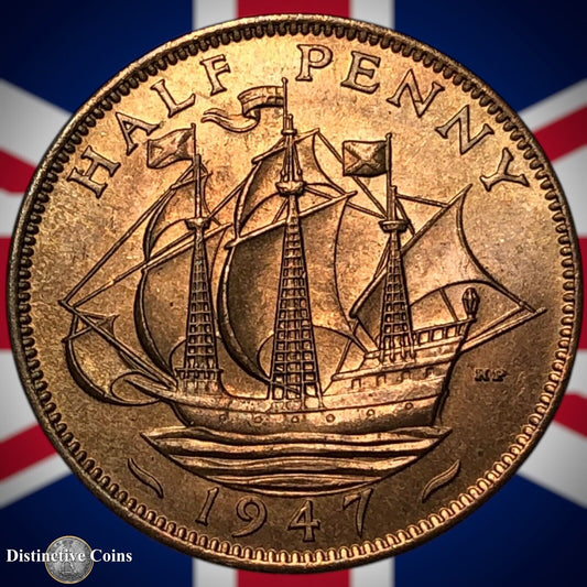 Great Britain 1947 Half Penny 1/2d GB6048