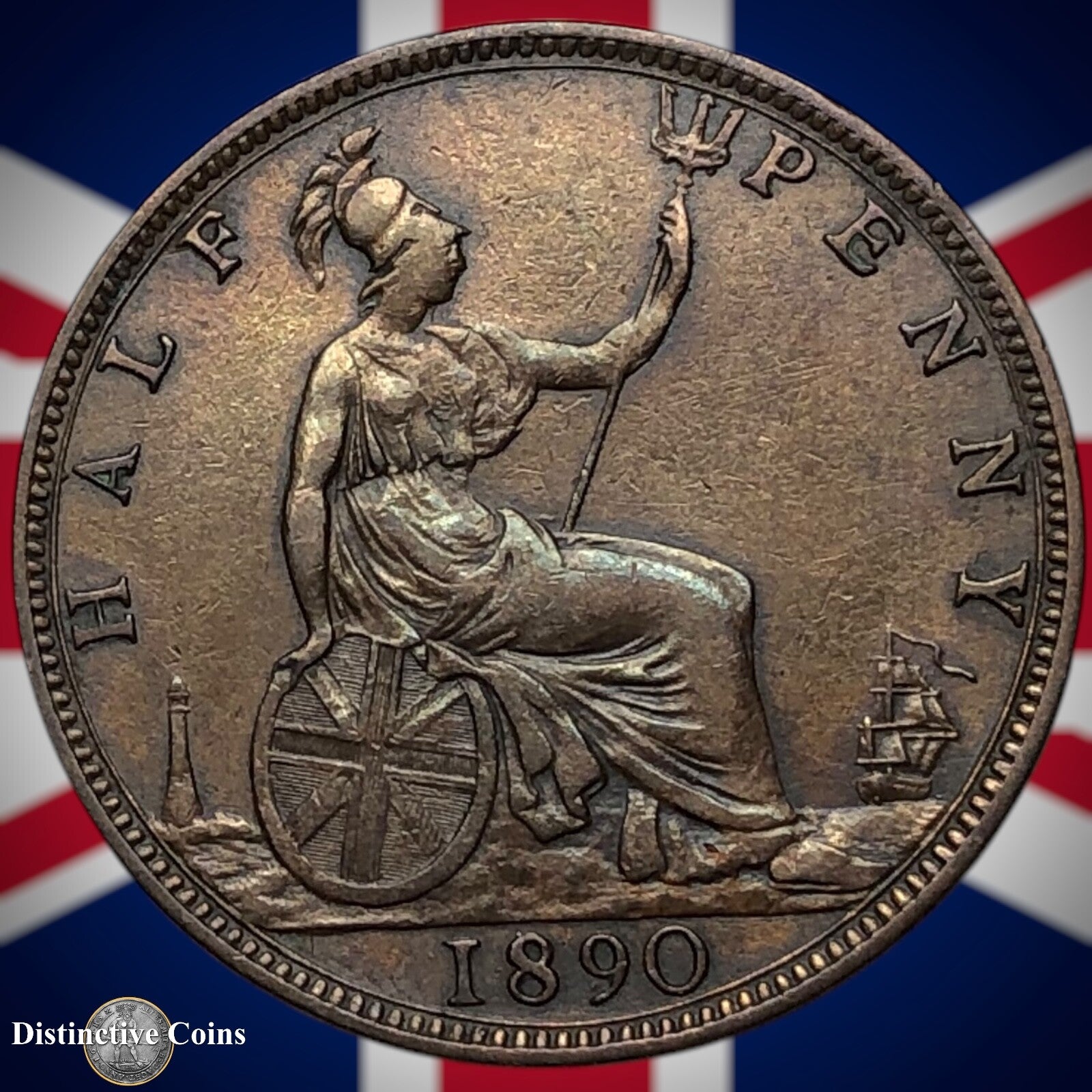 Great Britain 1890 Half Penny 1/2d GB5660