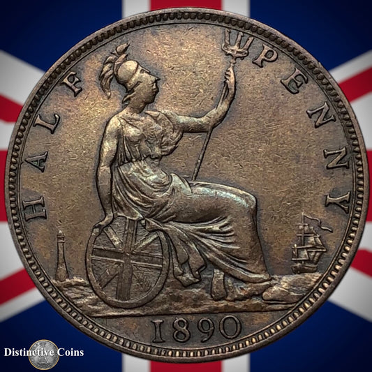 Great Britain 1890 Half Penny 1/2d GB5660