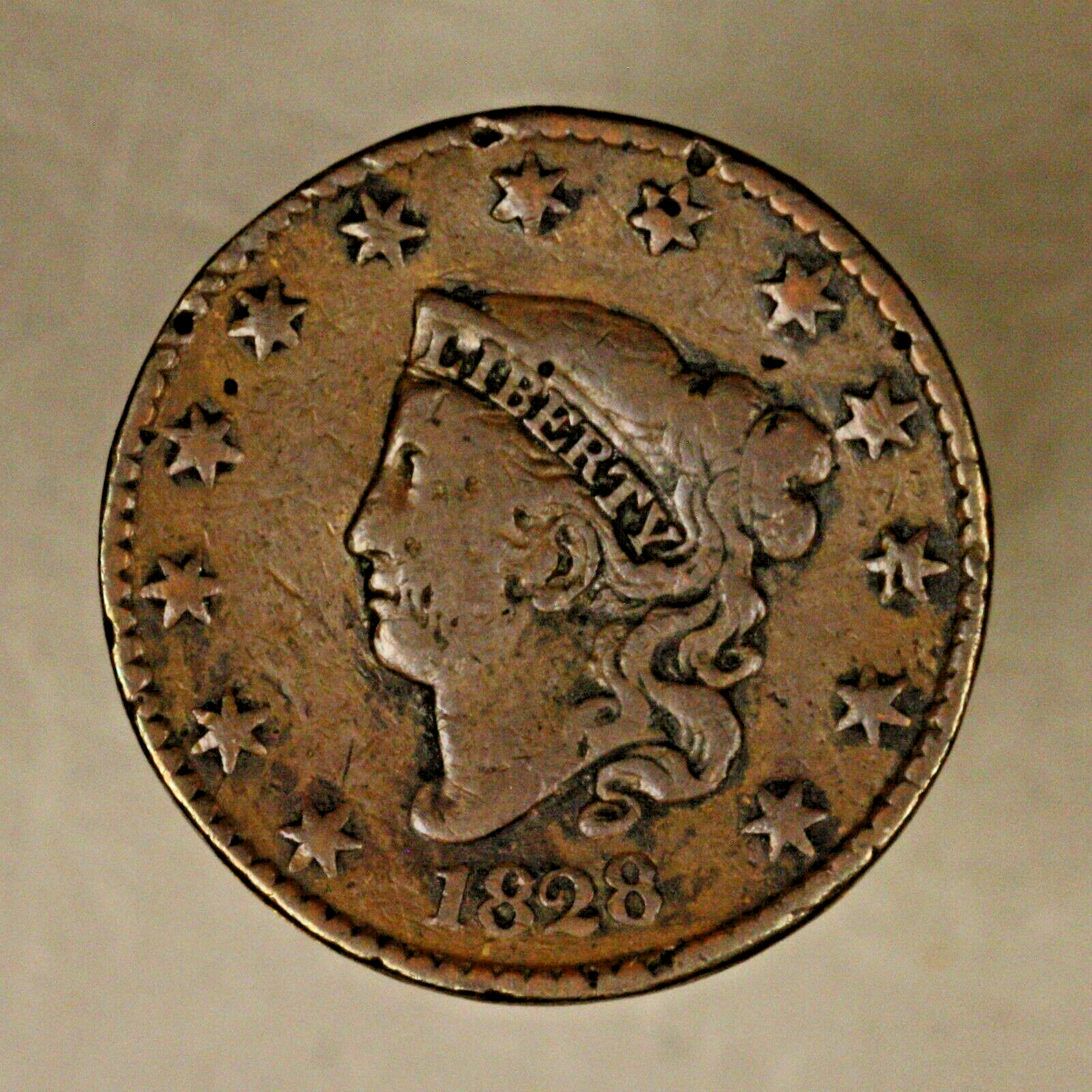 1828 Large Cent Large Narrow Date