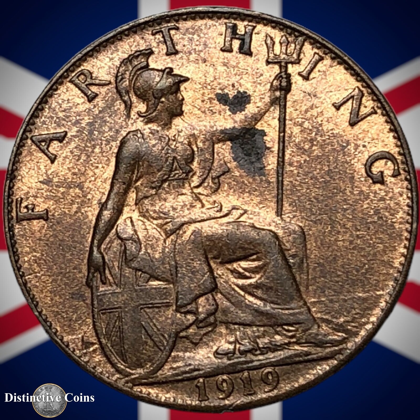 Great Britain 1919 Farthing 1/4d GB4727