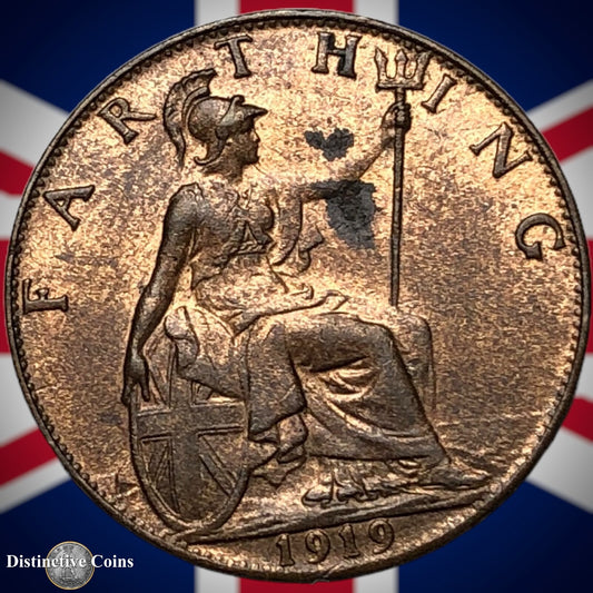 Great Britain 1919 Farthing 1/4d GB4727