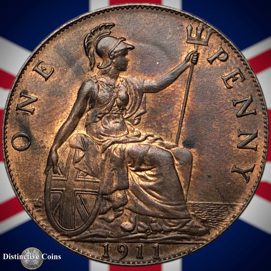 Great Britain 1911 Penny 1d GB6755