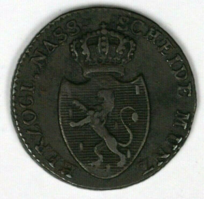 Nassau 1808 Kreuzer VF+  A2711