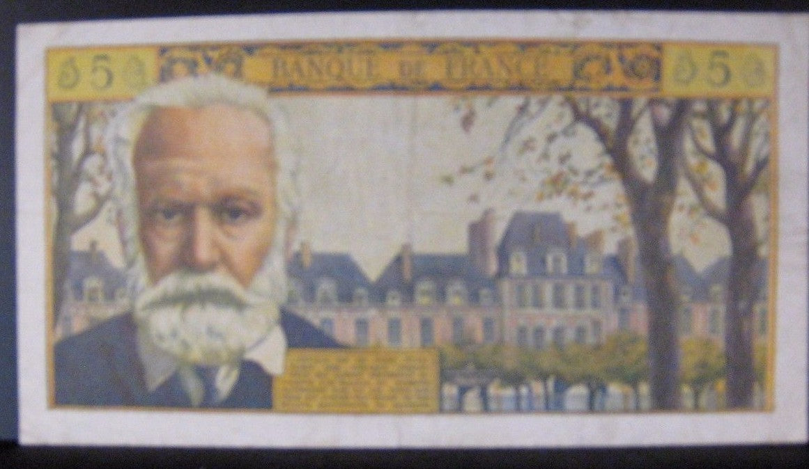 1964 France, Bank of  5 New Francs P-141a Few Pinholes  