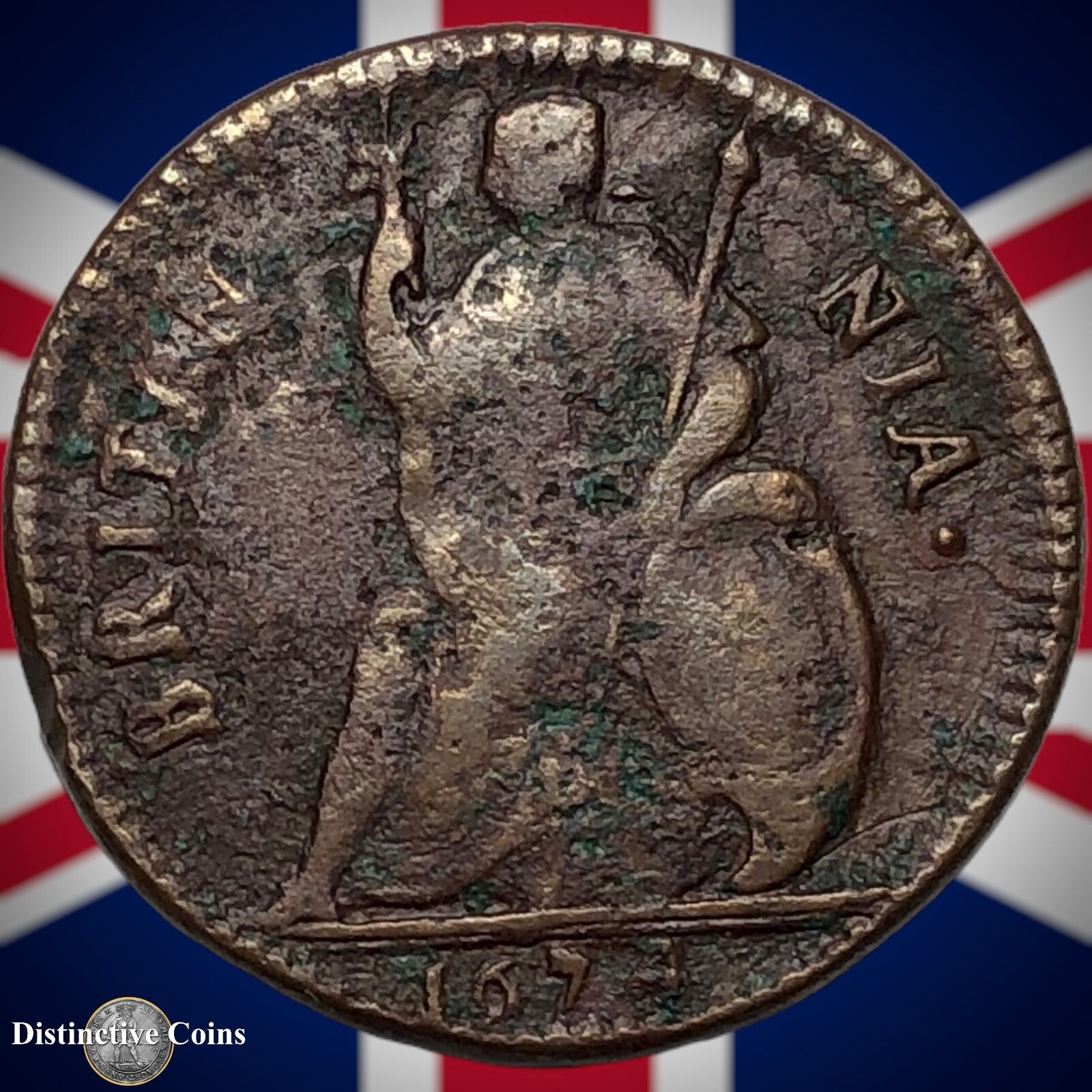 Great Britain 1674 Farthing 1/4d GB3145