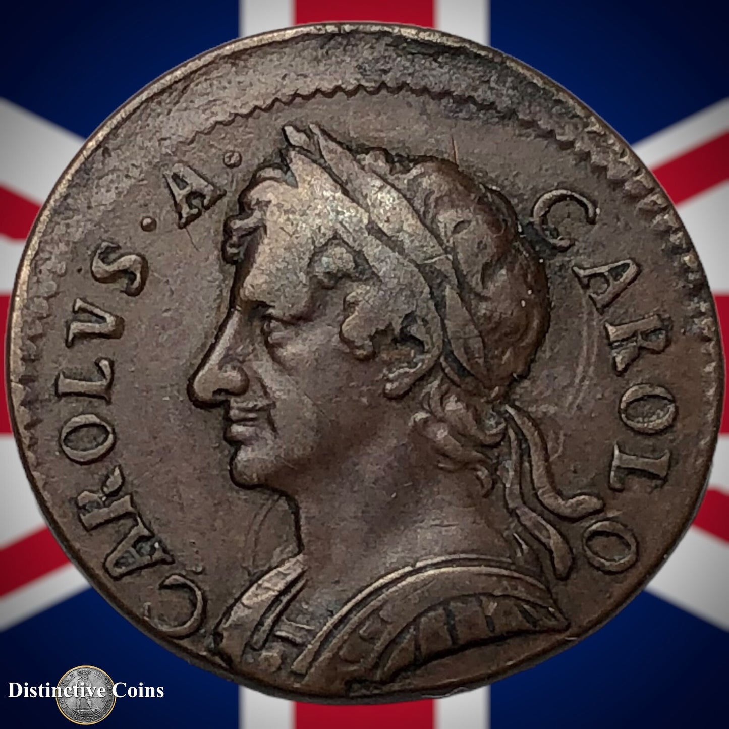Great Britain 1675 10% Off Center Farthing 1/4d GB3150
