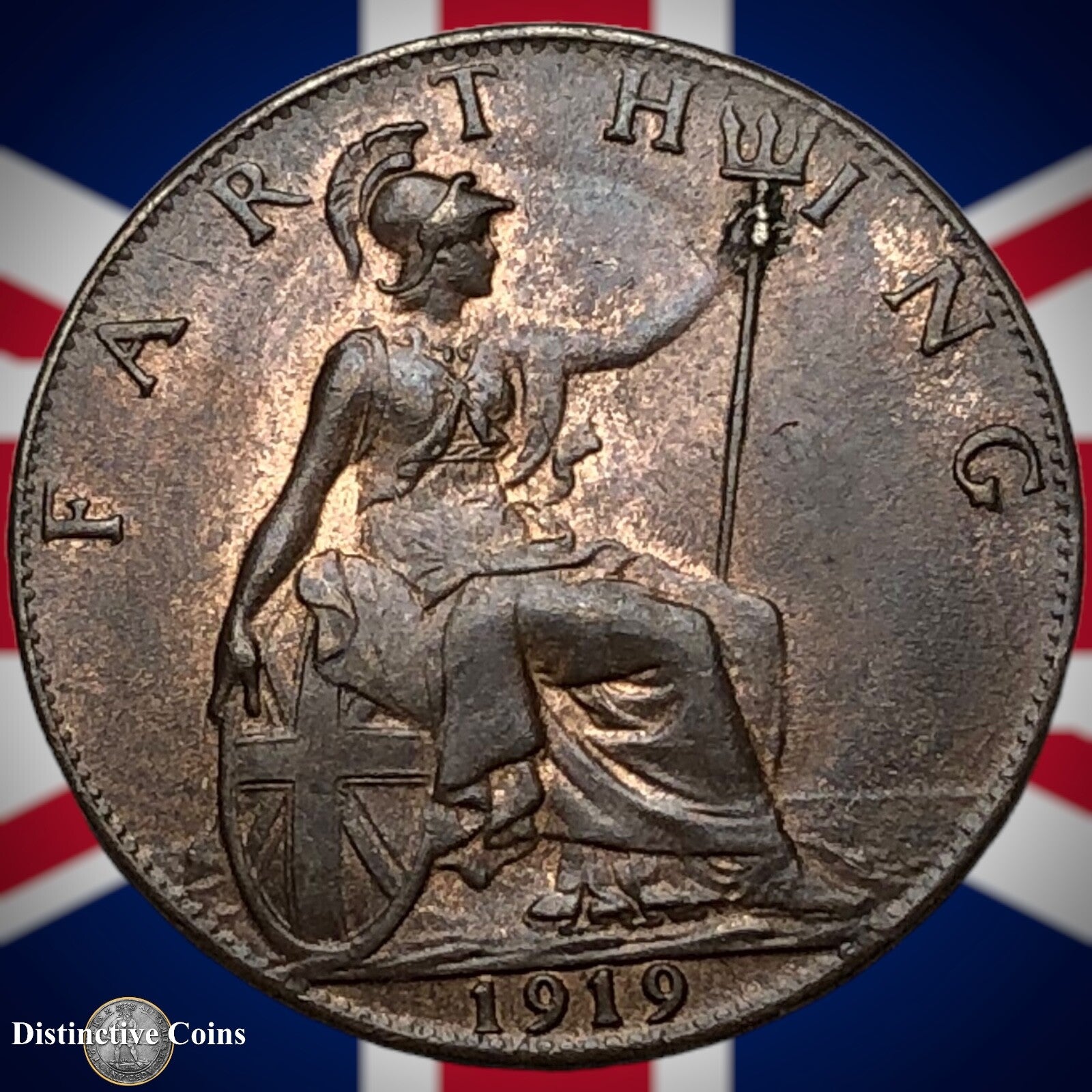 Great Britain 1919 Farthing 1/4d GB4726