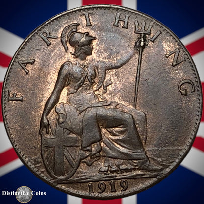 Great Britain 1919 Farthing 1/4d GB4726