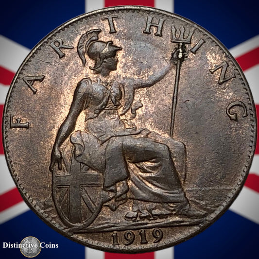 Great Britain 1919 Farthing 1/4d GB4726
