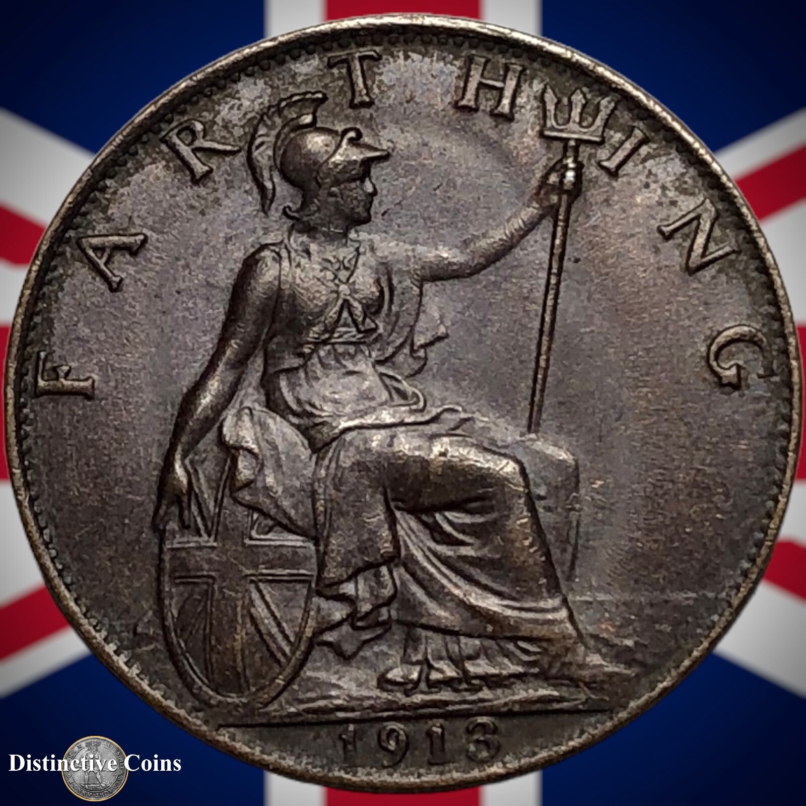 Great Britain 1913 Farthing 1/4d GB4667