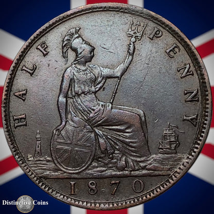 Great Britain 1870 Half Penny 1/2d GB5490