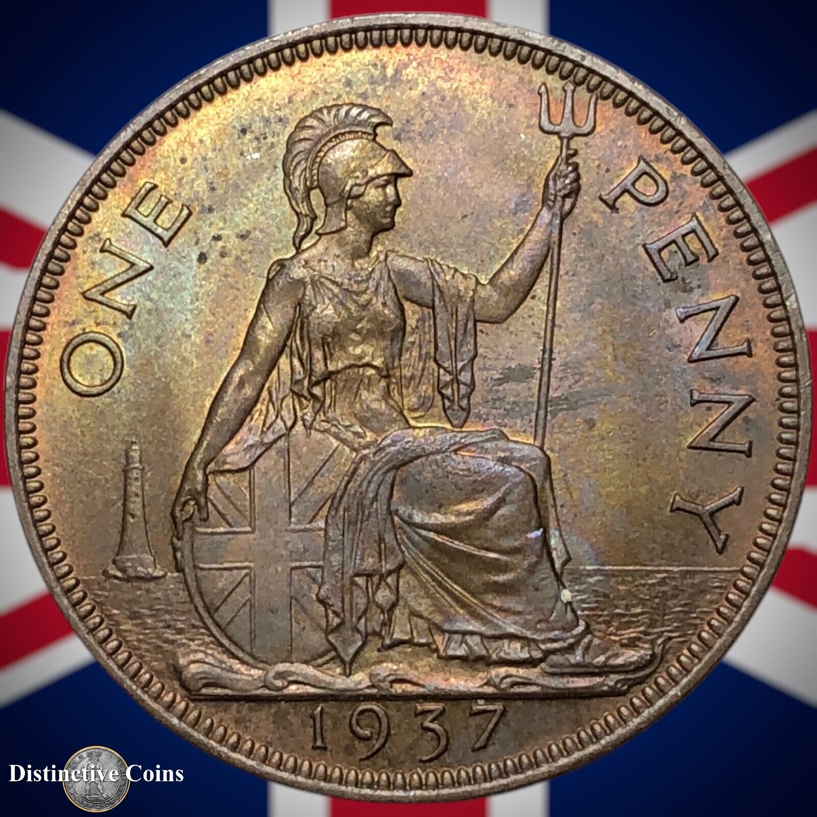 Great Britain 1937 Penny 1d GB7207