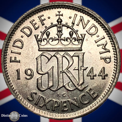 Great Britain 1944 Six Pence GB1744