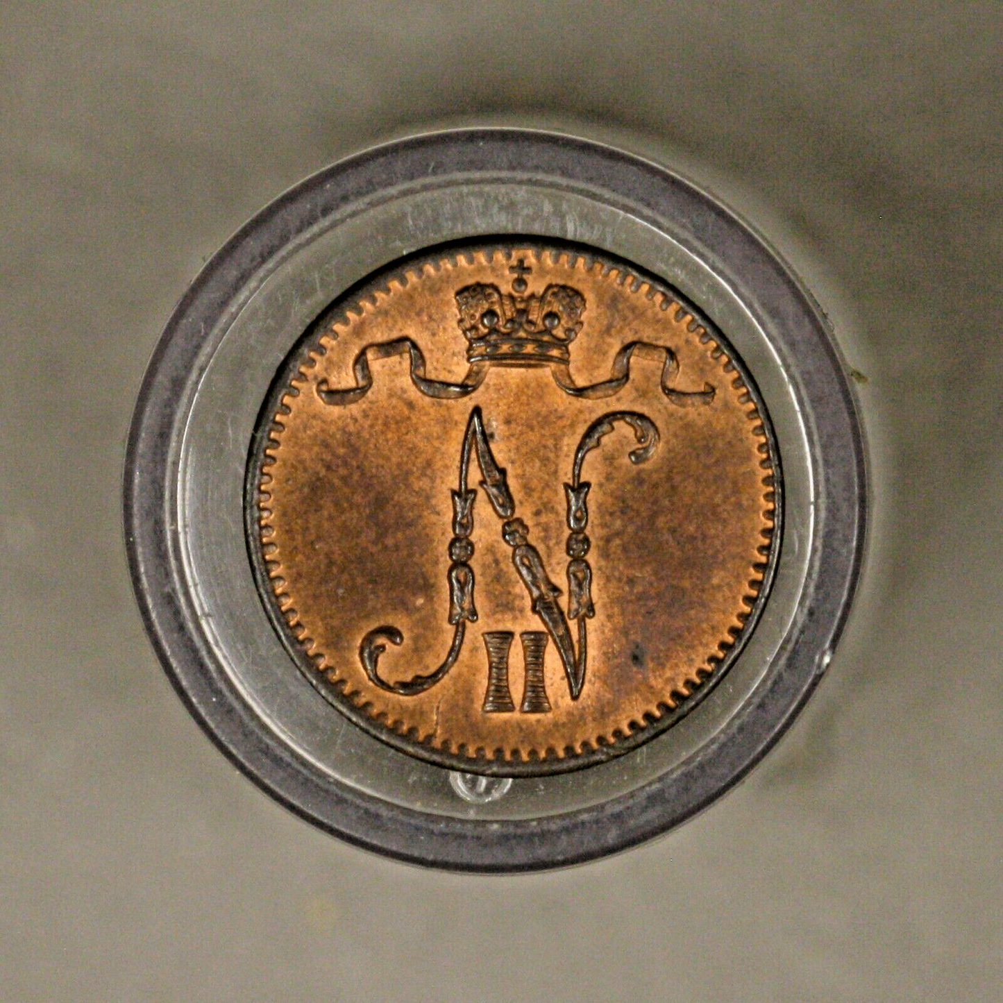 Finland 1901 1 Penni choice red/ brown UNC