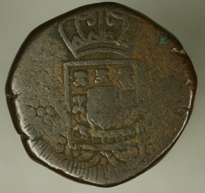 Portuguese India GOA  1/2 Tanga no date 1826-1834 crude Fine  A2190