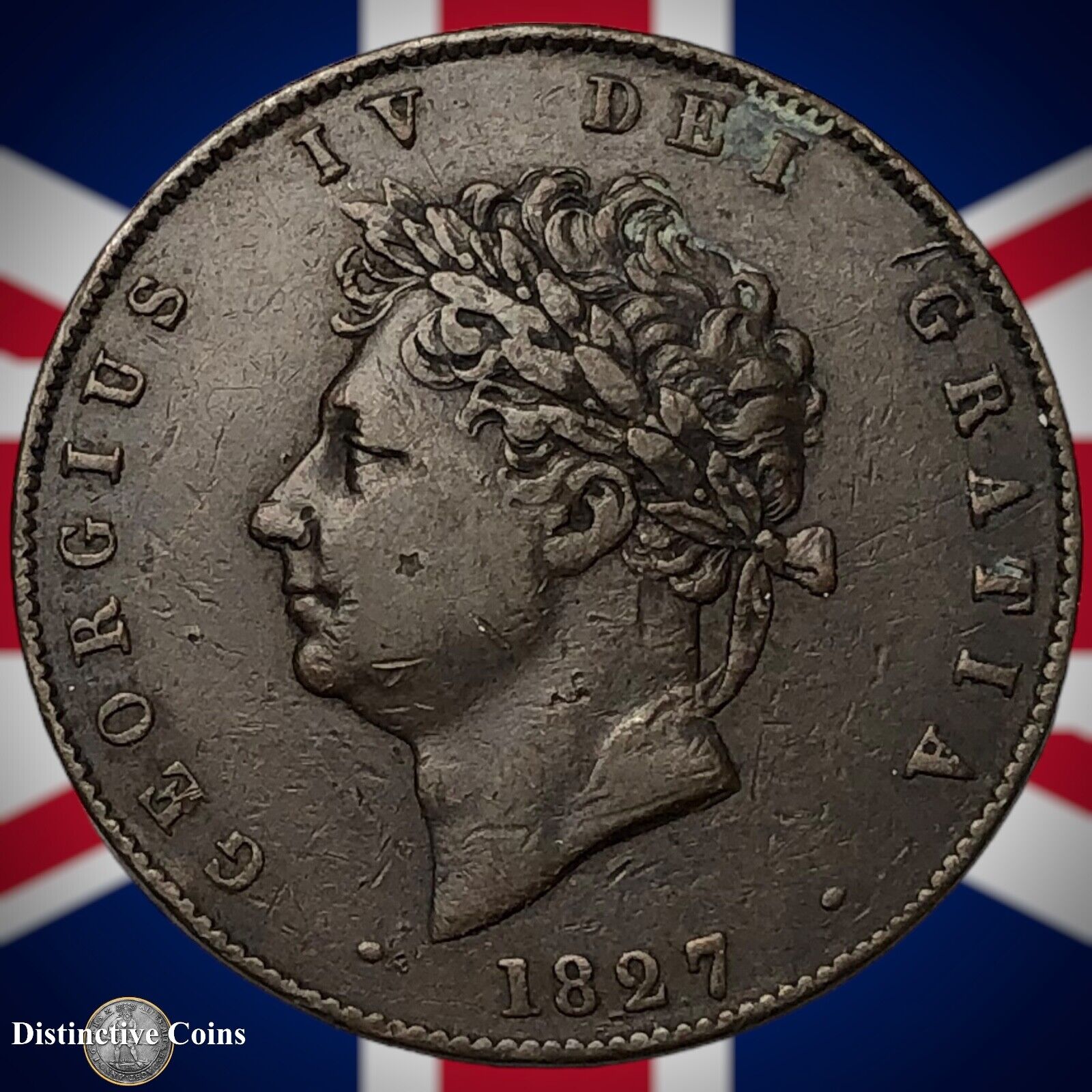 Great Britain 1827 Half Penny 1/2d GB5211