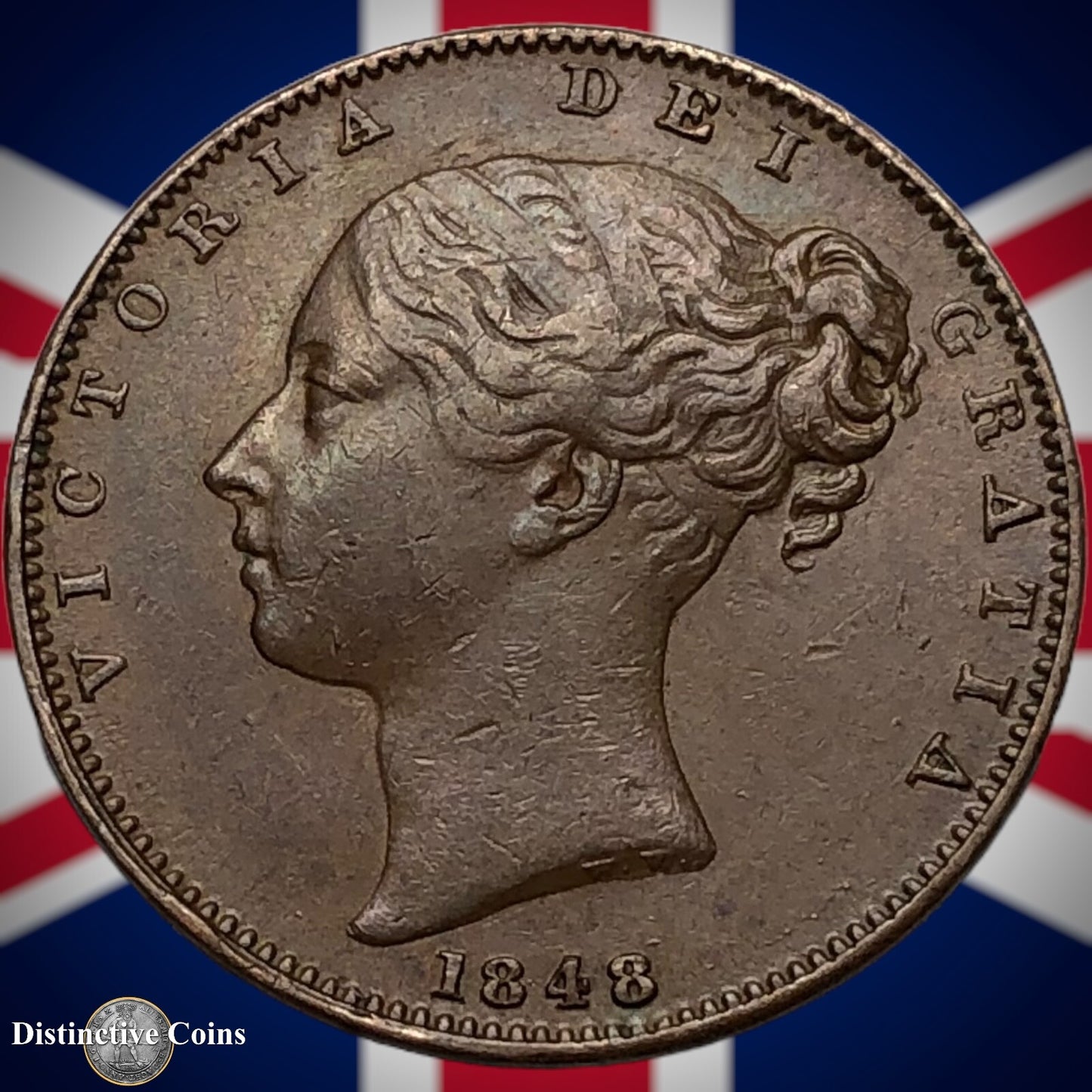 Great Britain 1848 Farthing 1/4d GB3434