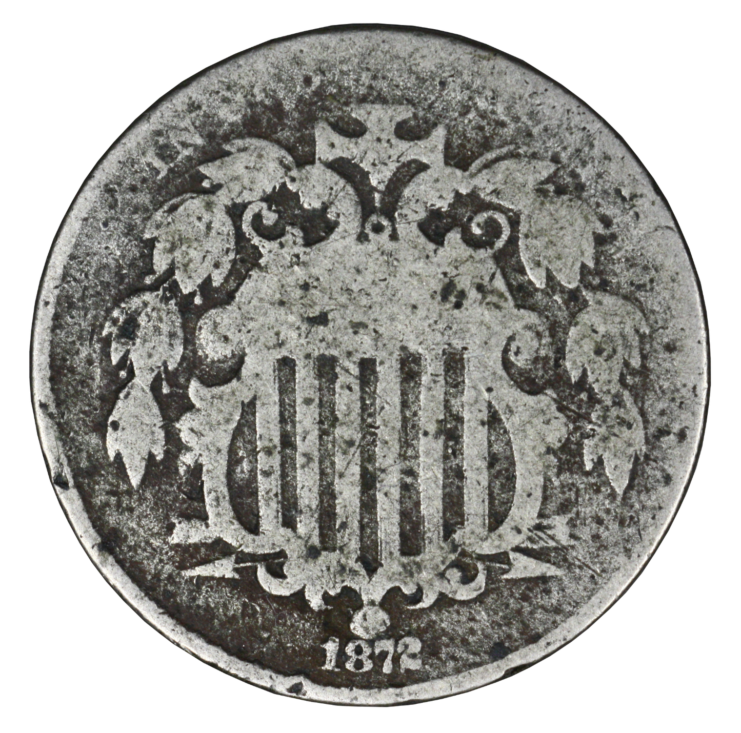 US 1872 Shield Nickel  A3413